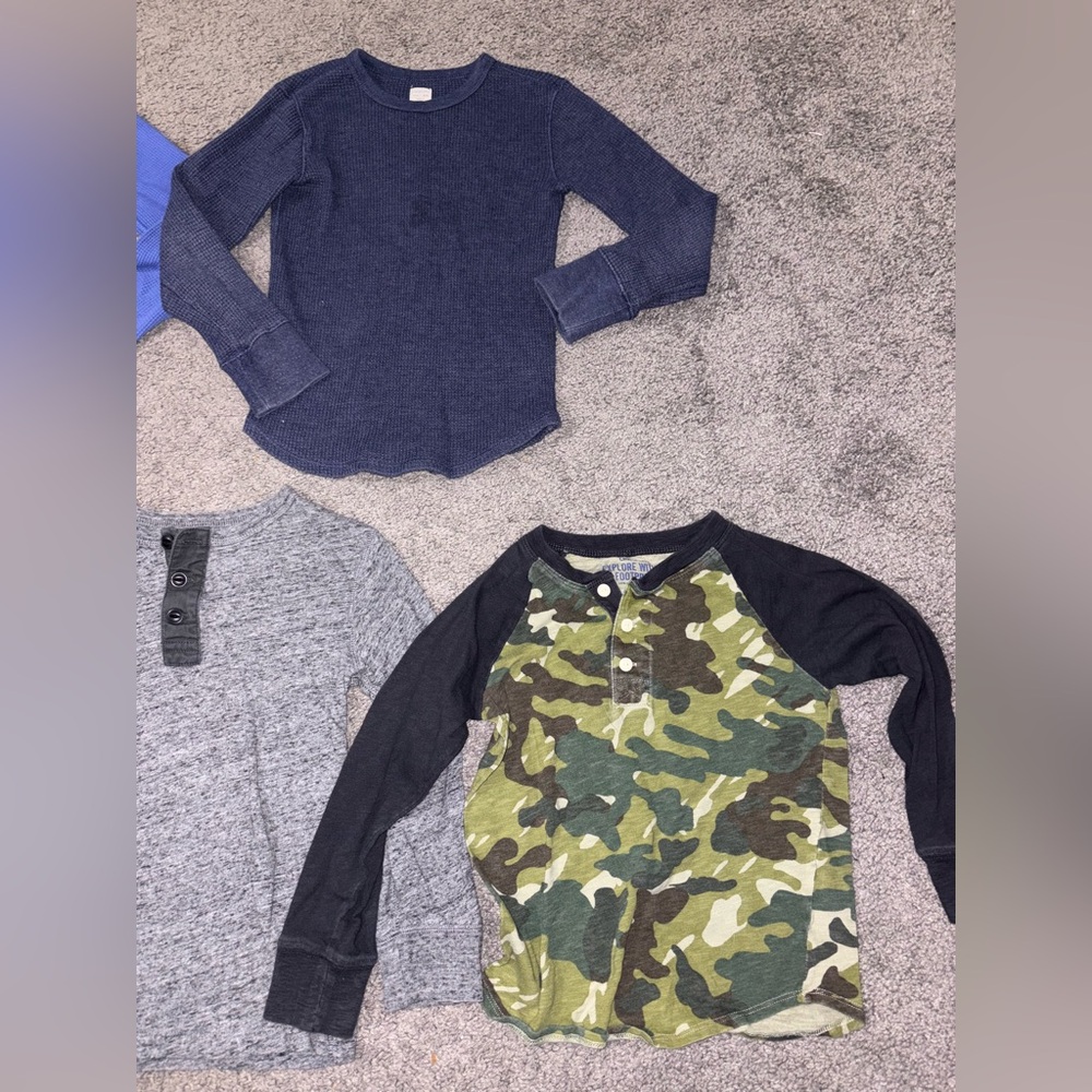 Kids Long Sleeve Shirt Set - Bundle of 5 Crewcuts Boys Long Sleeve (Size 4/5) - Picture 4 of 4